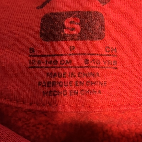 Nike Air Jordan Boys sweatshirt Hoodie Size Small Color Red - Picture 6 of 7